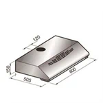 קולט מדף 60 ס"מ  DELONGHI CHS305 2