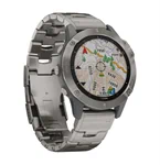 שעון ספורט גרמין פניקס 6 ספיר רצועת טיטניום Garmin Fenix 6 Sapphire Titanium with titanium bracelet 2